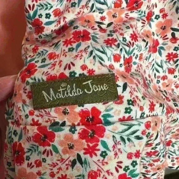 Matilda Jane Sing it out long sleeve swing top peach floral Sz S - Picture 6 of 7